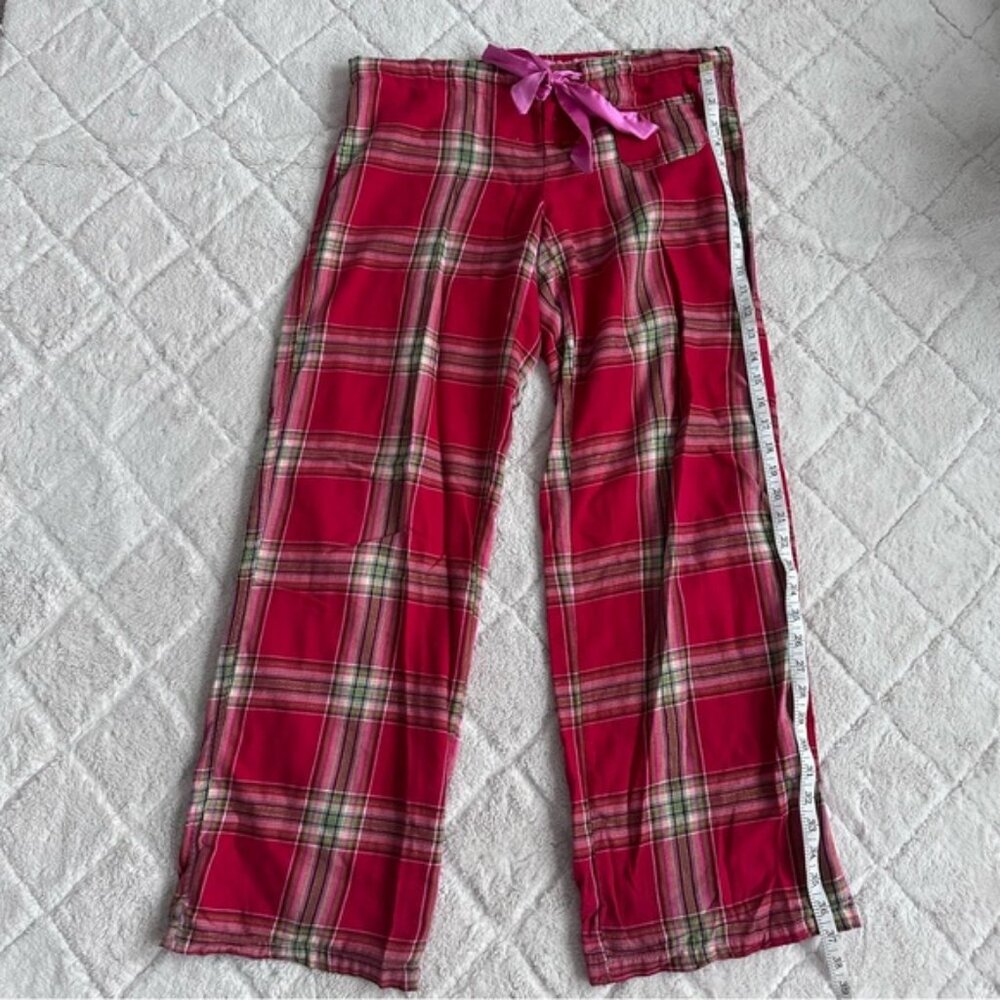 Victoria's Secret PINK | Red and Green Plaid Christmas Pajama Pants | Size Small - Picture 7 of 9